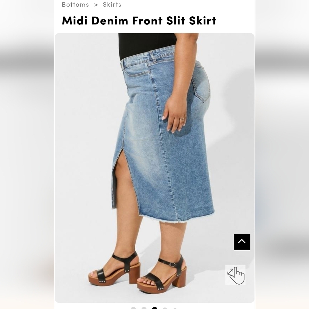 Torrid Midi denim skirt, Light Blue  Size 16, new without tags - Picture 5 of 13